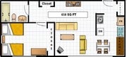 1BR/1BA