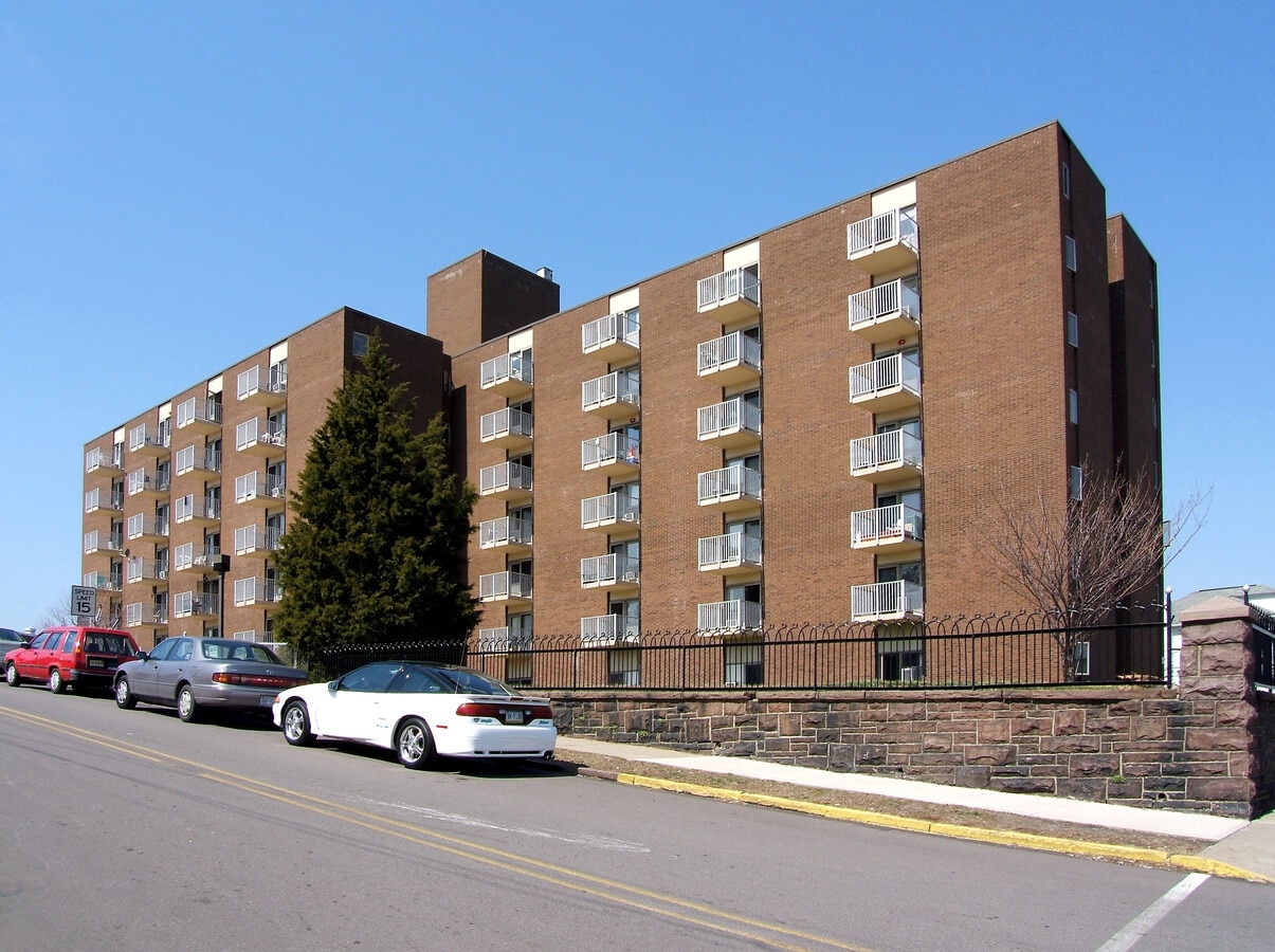 View from the east - East End Towers