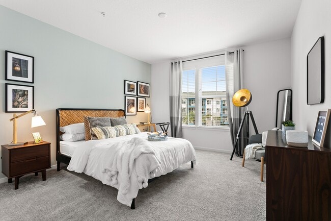 Bedroom with Large Window - Gateway at Pinellas Apartments