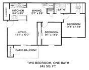 2BR/1BA