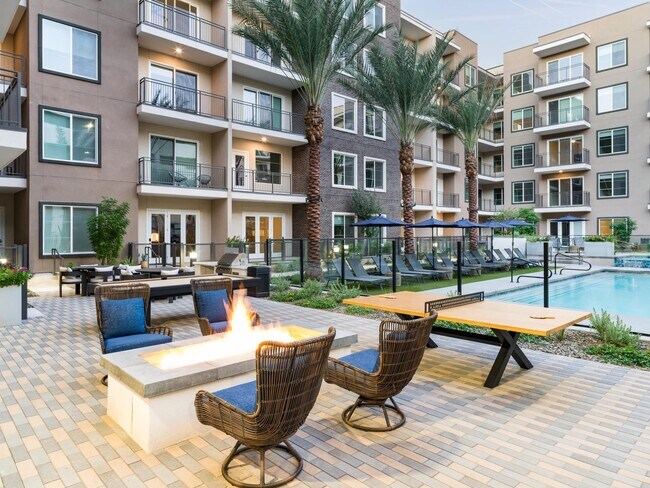 Enjoy poolside lounging, fireside seating, and a quick game of ping pong—all just steps from your apartment home at Modera Kierland.