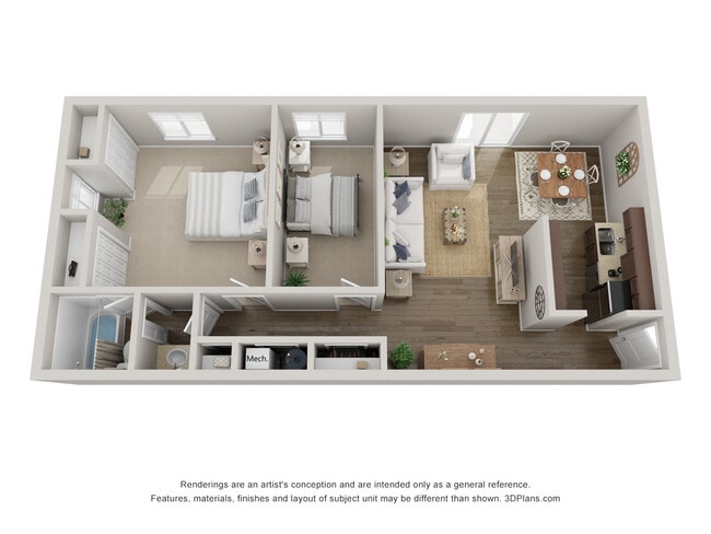 1 BR/ 1 BR - Pine Crest Apartments