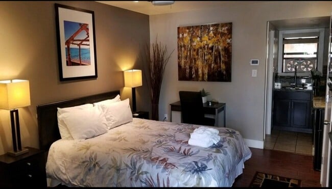 Bed area - 4069 Cedar Ave Unit Studio for assist. Manage