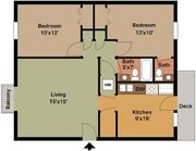 Harvard 2 bedroo2m 1.5 bathroom 2D