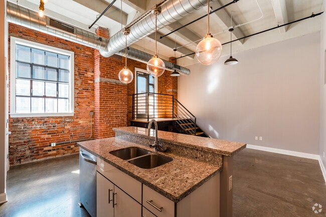 1BR, 1BA - 773SF - Kitchen and Living Area