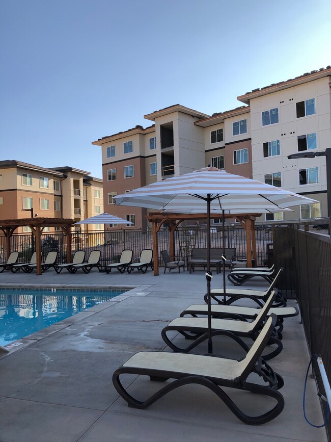 Pool Patio - Red Rock at Sienna Hills Apartments