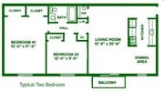 2BR/1BA
