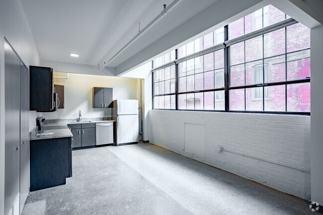Unit 115 - 1BR, 1BA - 823SF - Living Room - Bowstring Lofts