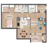 1 Bedroom - Large w/Sunroom or Patio