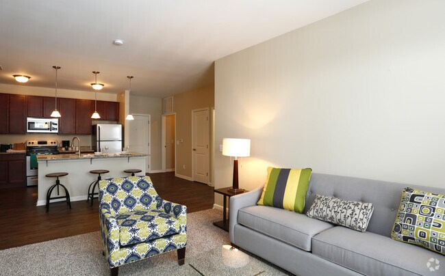 2 Bed Room Living Room - Loveland Station Apartments