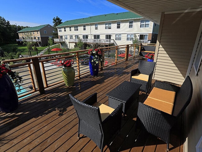 Relax on the deck above the pool!