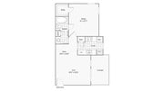1 BR x 1 BA with W/D - A Floorplan