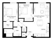 Unit C floor plan The Grove at Woodlake