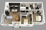 22M- 2 Bed, 2 Bath
