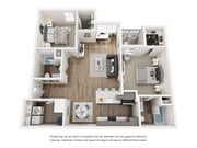 B3 - 2x2, 1,189 SqFt