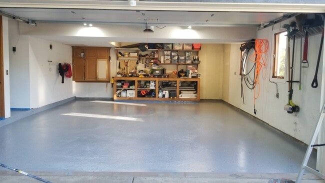Attached garage, epoxy applied 2021 - 15 Stinson Blvd