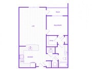 The Jennings | 1 bed 1 bath | 846 sq ft