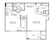1x1 w/home office