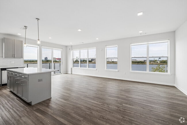 2BR, 2BA - 1,350SF - Kitchen/Living Room