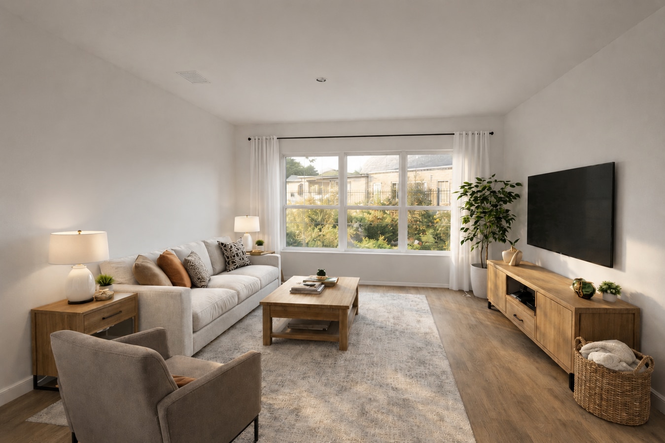 Living Room (AI Rendered) - 1641 Groom Rd