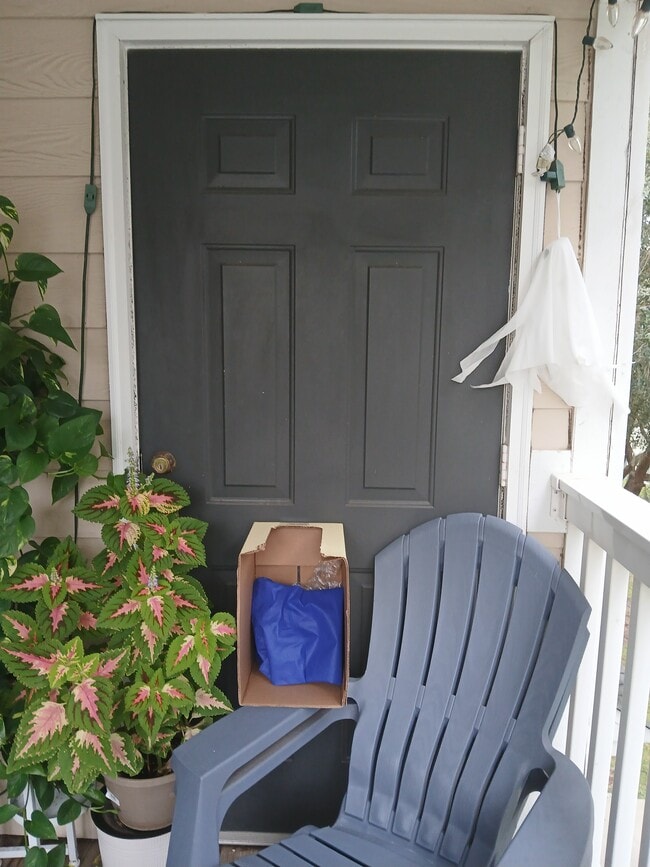 Storage closet access from deck - 100 Kensington Blvd Unit 824