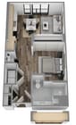 A: Studio / 1 bath