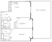 2BR/2BA Terrace