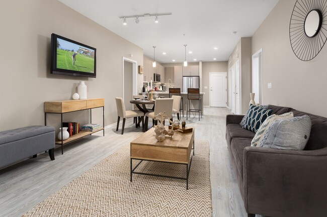 Design Scheme II apartment with hard surface plank flooring throughout