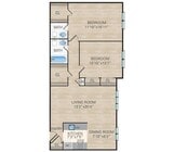 2 Bedroom, 2 Bath. 985 Sq. Ft.