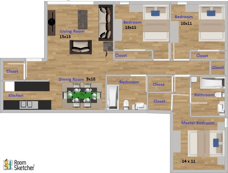 3 Bedroom - La Finca Apartments