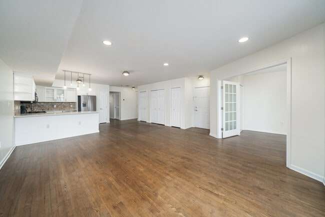 Open floor plan - Livingroom and Kitchen. Storage closets - 204 Jackson St Unit 5