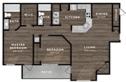 Two Bedroom Two Bath Floor Plan