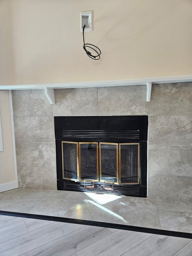 living room fireplace - 8184 Washington St