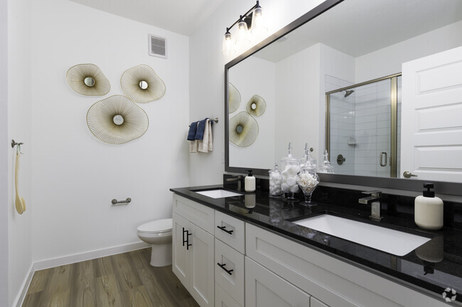 2BR, 2BA - 1,110SF - Primary Bathroom - The Dahlia