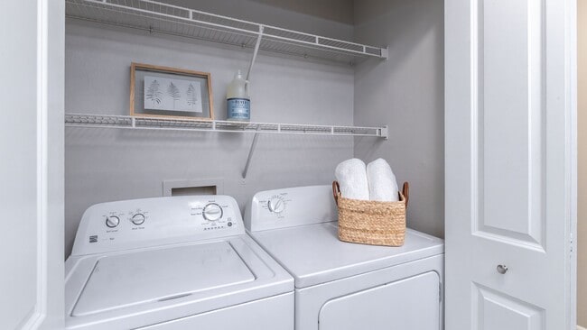 Enjoy the convenience of in-home laundry with your own full-size washer and dryer, included in every apartment home.