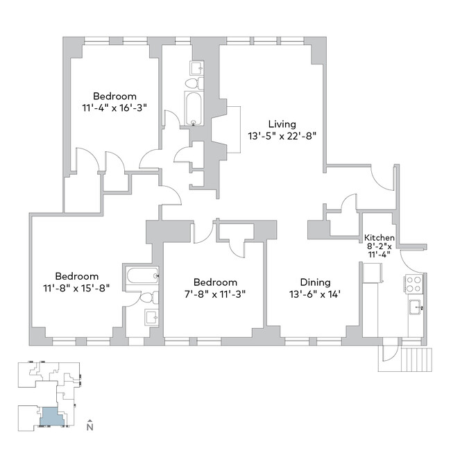 Floor Plan - Cloisters Apartments