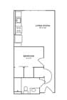 Studio, 1 Bathroom