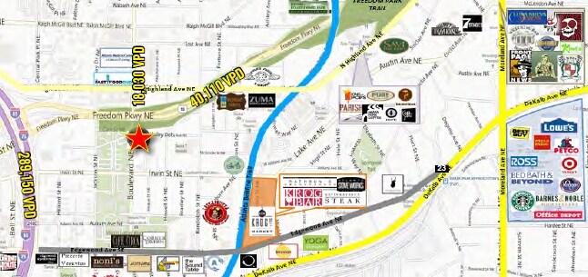 Mapa de tiendas locales - Tribute Lofts