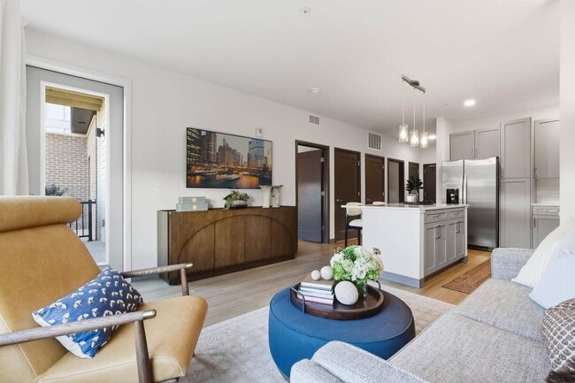 Living Room and Kitchen - The View at Rock Run Collection