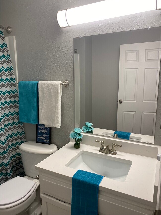 Renovated Shale Bathroom - Stone Ridge Apartments