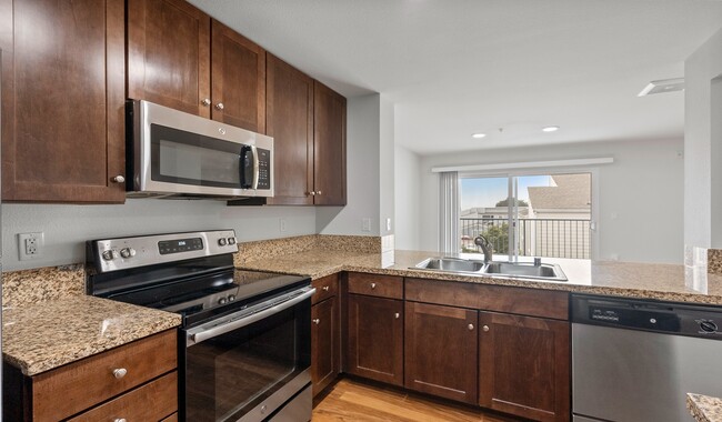 Kitchens feature granite countertops and offer a separate dining area to enjoy your meals