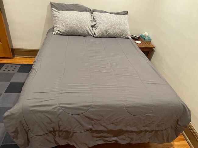 Full Size Bed & Night Stand - 2407 Grove Ave Unit West Bedroom