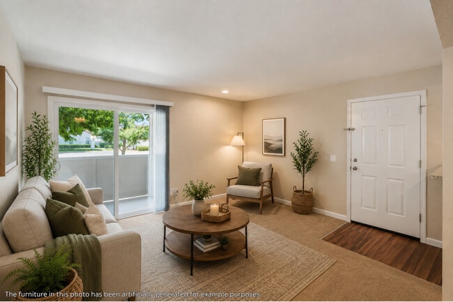 1 Bedroom 1 Bathroom - Living Room - Sycamore Terrace Apartments
