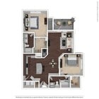 Two bedroom apartment in Durham, NC.