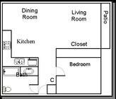 1BR/1BA