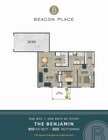Benjamin - one bedroom one bath with an office and one car garage