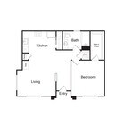 A2 | 1 bed 1 bath | 748 sq. ft.