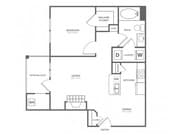 One Bedroom One Bath (703 SF)