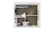 1-bed unfurnished