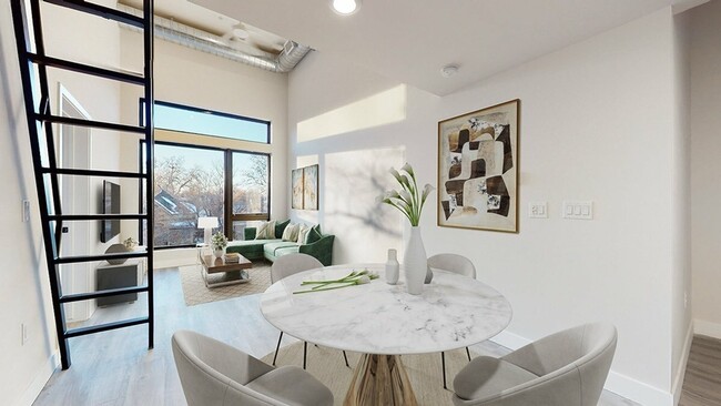 Open Concept Dining Area with Loft Space Overlook
